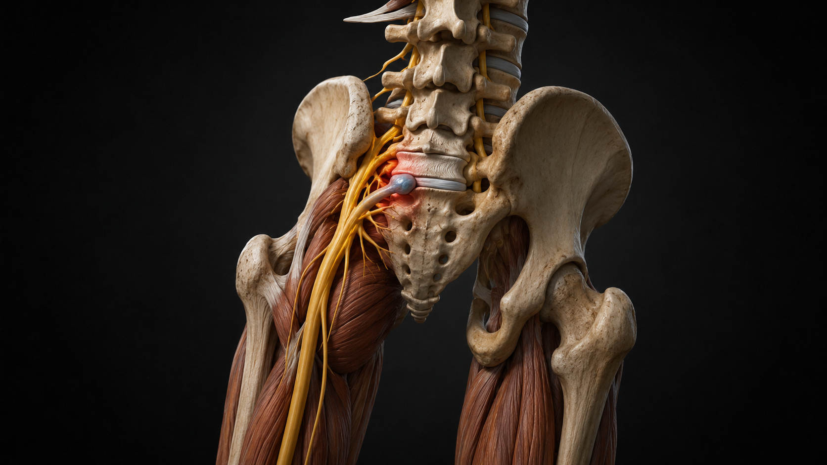 Anatomie hernie discale L5-S1 et nerf sciatique